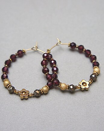 Alloys Collection Wianki (Granaty) kolczyki, KiKa pracownia