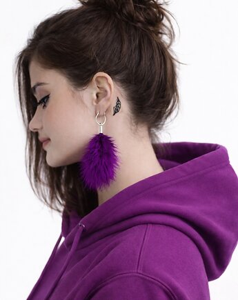 Kolczyki z piór magenta, Ajdacho