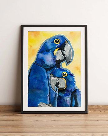 Plakat "Papugi", Anna Bednarczyk Ilustracje