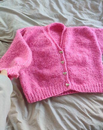 Sweter alpaka merino PinkSerduszko, Po.dziergane