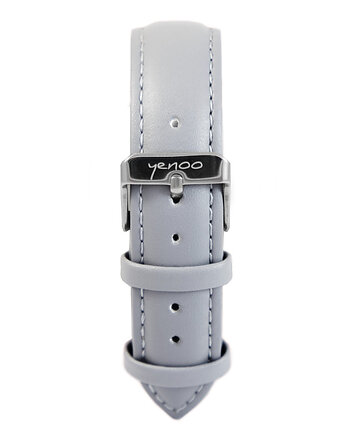 Pasek do zegarka - skórzany, szary, yenoo