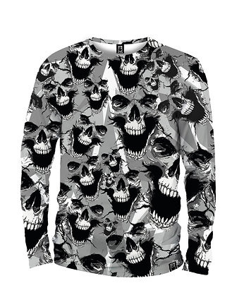 Koszulka Longsleeve Męska DR.CROW Skull Grey, DrCrow