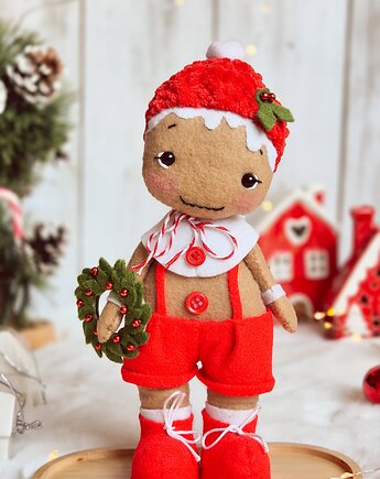 Ciastek, filcowa lalka, figurka, dekoracja na Boże Narodzenie, TuliTysie
