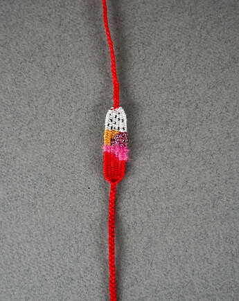 Mini, tkana bransoletka wiązana - na szczęście, Słońcem Tkane