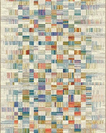 Modny dywan w geometryczne wzory - kolorowa mozaika 120x180 cm, Nilla Home