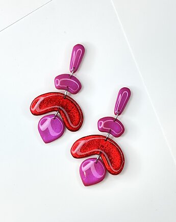 Kolorowe wiszące kolczyki BEA, Clayee