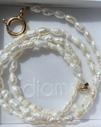 Naszyjnik z naturalnych pereł NIEIDEALNYno.2, ATdiament