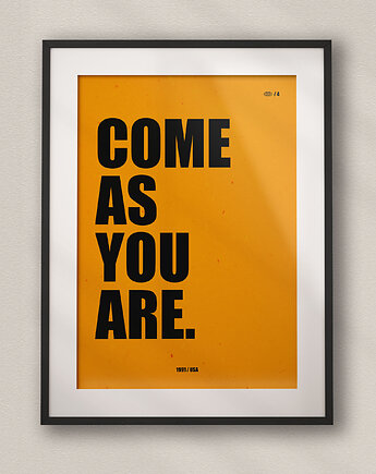 Minimalistyczny plakat typograficzny - Nirvana  - Do salonu, sypialni, biura, DAPIDOKA
