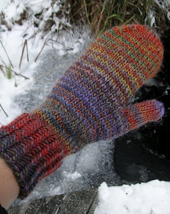 zachód słońca / rękawiczki, agat handmade