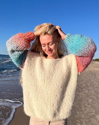 Sweter oversize, Swetry na drutach