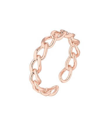 Łańcuchowy pierścionek z różowego złota, SOTHO