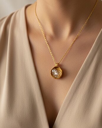 Naszyjnik z Kwarcem Dymnym, TulipBIJOU