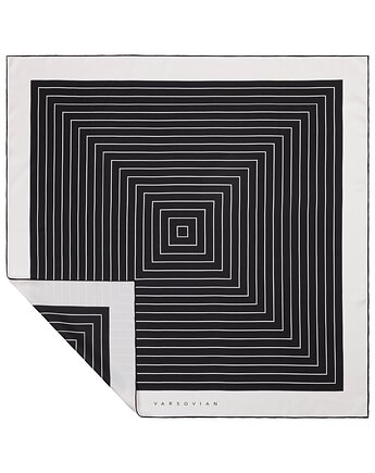 Chusta jedwabna In or Up? 90x90 ręcznie rolowana, dwustronna, VARSOVIAN