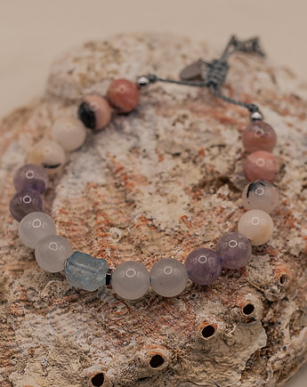 Bransoletka Męska Ryby Jadeit Ametyst Opal, w hand works
