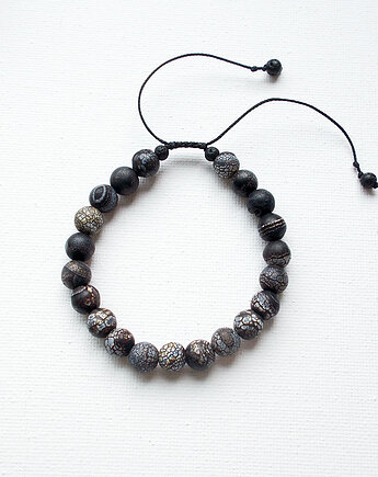 Agat czaro niebieski Bransoletka, galeria nuit