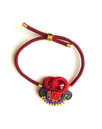 Elegancka sutaszowa bransoletka RED, Sylwia Żak