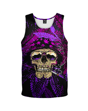 Bokserka Top Girl DR.CROW Cannabis Skull Pink, DrCrow