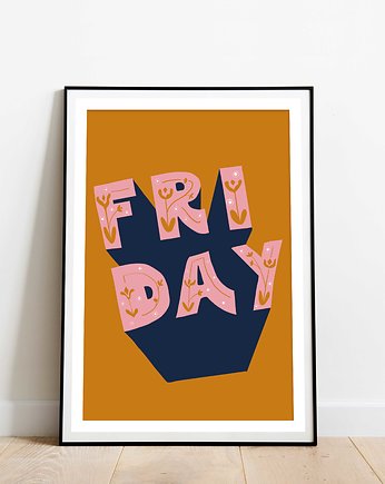 "Friday"- Nowoczesna Grafika Ścienna, holi craft