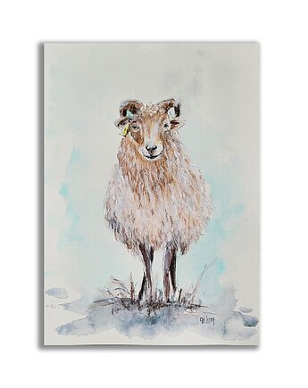 Obraz ręcznie malowany "Baranek", Galeria Alma