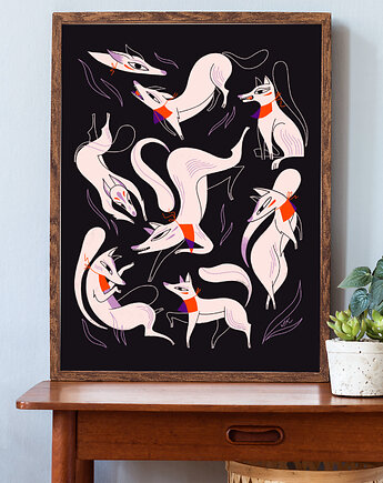 Plakat Kitsune, Magdalena Kozlicka