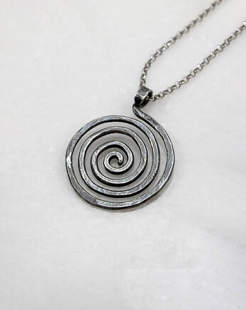 Spirala - srebrny wisiorek, Caltha