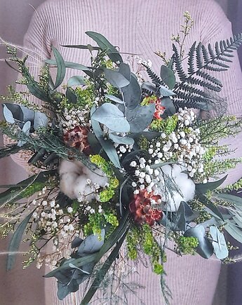 Bukiet ślubny z eukaliptusa I gipsówki.Bukiet z suszonych kwiatów, Mudryk Viktoria Dried Flowers
