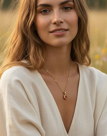 Naszyjnik z Pomarańczowym Opalem, TulipBIJOU