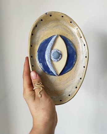 Patera ceramiczna z motywem oka, LaKama
