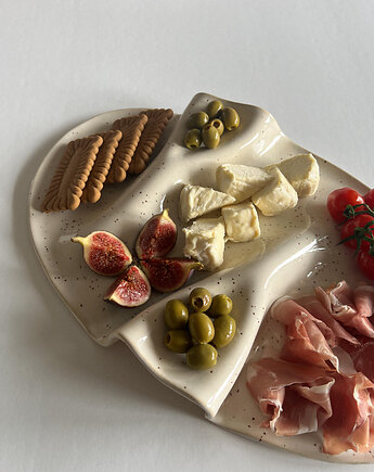 Taca na przekąski WAVY no. 2 beż, PUKKI concept