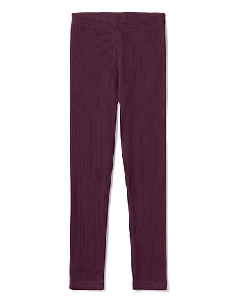 Legginsy dziecięce prążek śliwka, bubalove