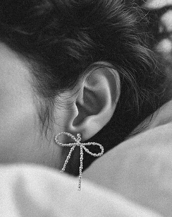 Kolczyki  Kokardka srebro, Vander jewelry