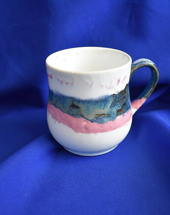 Kubek ceramiczny morski średni róż, Kobaltowa Sroka