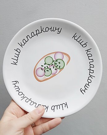 Talerz KLUB KANAPKOWY twarożek rzodkiewka, m2k studio