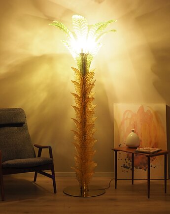 Lampa Palma, szkło Murano, włoski design, lata 70, produkcja: Włochy, Przetwory design