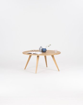 Stolik kawowy, okrągły dębowy stolik kawowy, Mo Woodwork