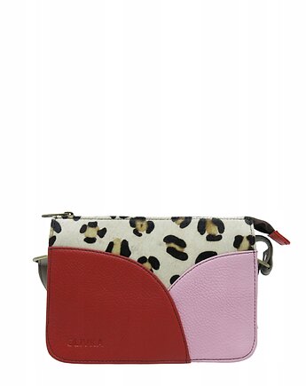 Torebka listonoszka modna damska dwustronna skórzana wzór OLIVKA, Olivka Warsaw