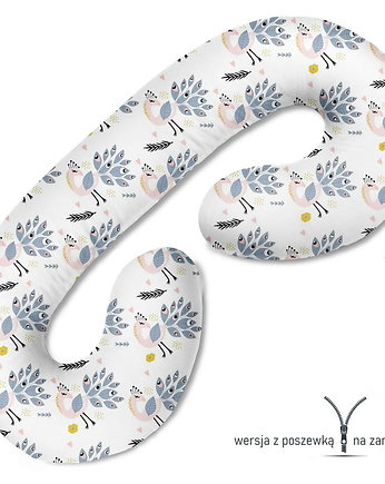 Poduszka ciążowa do spania i karmienia Pawie, Baby Love Decor