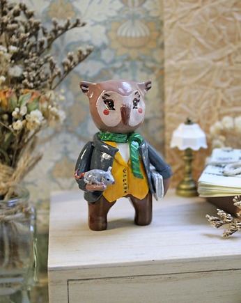 Sowa ze swoją przyjaciółką myszą, Qletta Clay