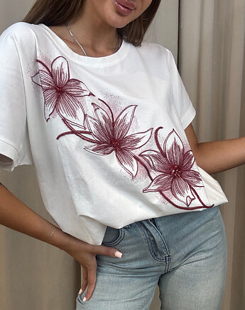Bawełniany T-shirt Fiore Chiaretto, SOLO moda