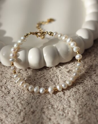 Bransoletka z Pereł Hodowanych, Bransoletka z Perłami, Bransoletka Damska, Księżycowa bijoux