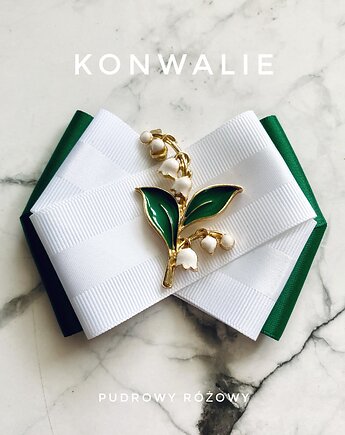 Kolekcja Kwiatowa KONWALIE Brosza z kwiatami, Pudrowy Różowy