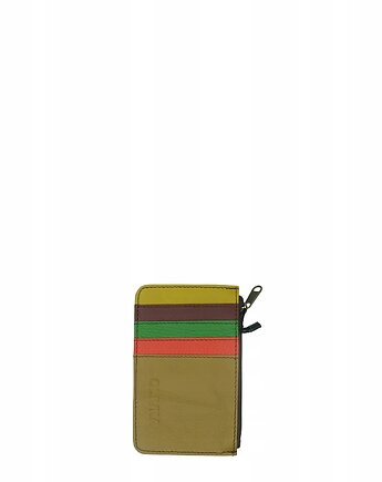 Etui skórzane na karty wizytówki przegródki kieszeń na zamek OLIVKA, Olivka Warsaw