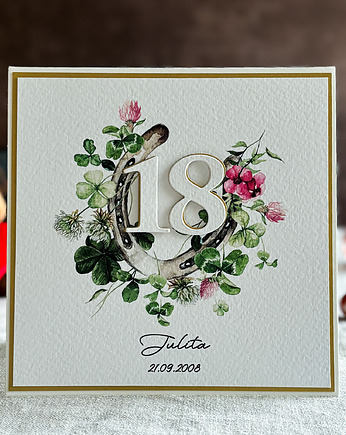 Kartka na 18 urodziny z kopertą prezentową, BH 36, Anna Art and Crafts