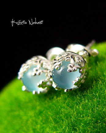 Kolczyki Sztyfty  Serenity - Agat Srebro