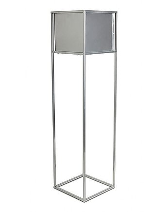 Kwietnik Metalowy ze Skrzynia Srebrny  90 cm, MIA home