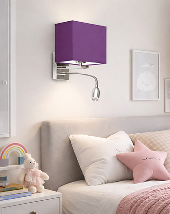 Dziecięcy 2-płomienny kinkiet do czytania ADDIS KIDS z dodatkowym panelem LED, LYSNE