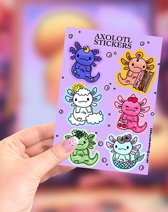 Naklejki Arkusz Axolotl, IvoAdventures