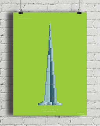 Burj Khalifa - plakat giclee art, minimalmill