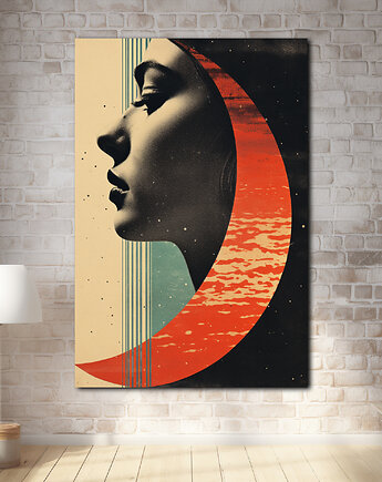 Pył księżycowy - Plakat - Druk - Kolaż, Abstrakcja, Surrealizm, Loft #14, Black Sapphire Art