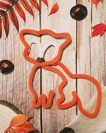 Lisek ozdoba z włóczki do pokoju dziecięcego,, Włóczkopis